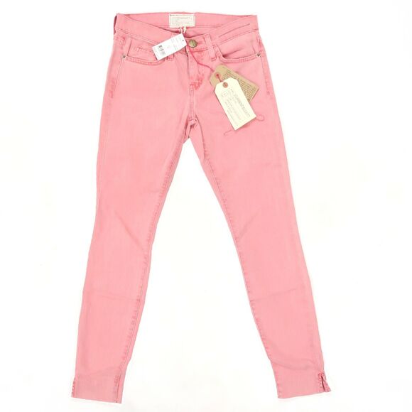 Current/Elliott The Side Slit Stiletto Jeans in Faded Red (Pink) Sz 23 NWT $208 - Picture 5 of 11